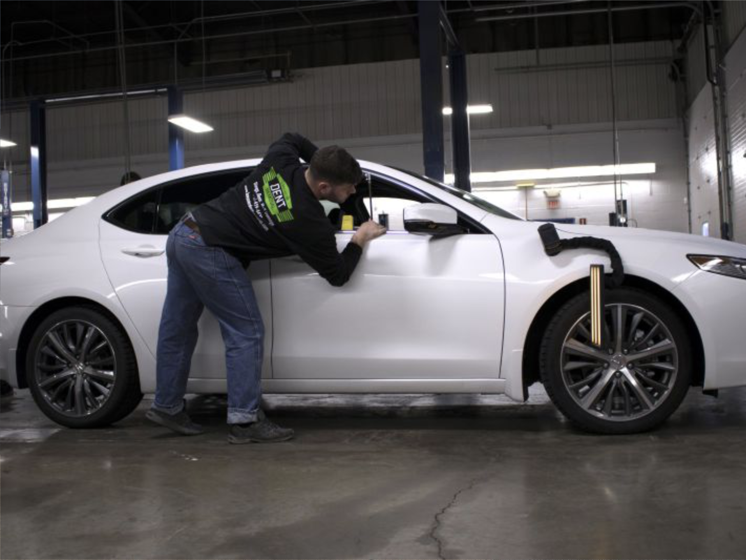 working on vehicle.