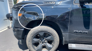 paintless dent removal before photo